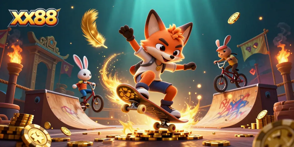 Join the action at xx88 with animated characters showcasing vibrant casino life and games.