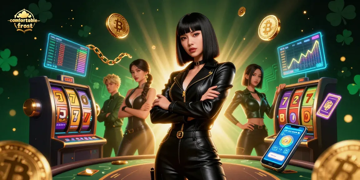 Experience the vibrant slots action at comfortable-frost with captivating Bitcoin coins and dynamic jackpot elements!