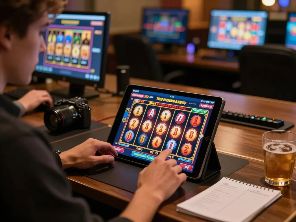 Experience thrilling slots at TR88 online casino, showcasing vibrant game interface and cozy gaming setup.