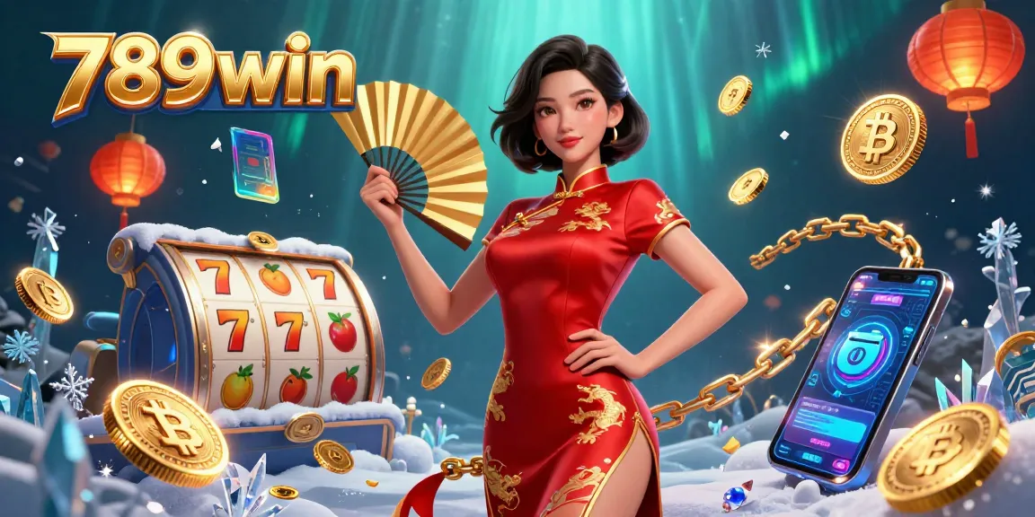 Experience the thrill of winning at 789win with vibrant slot game visuals and dynamic crypto elements.