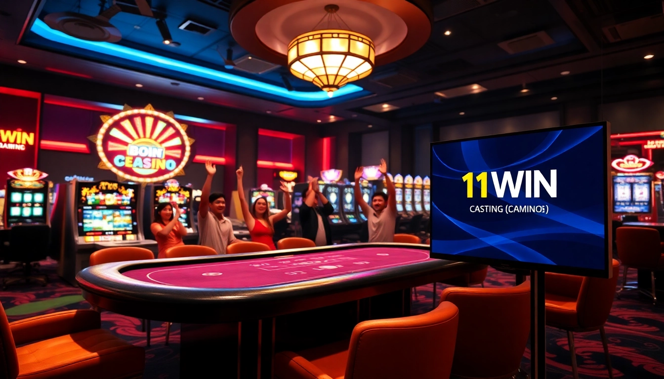 Players engaging at an exciting 11WIN casino table, showcasing vibrant gaming experiences.