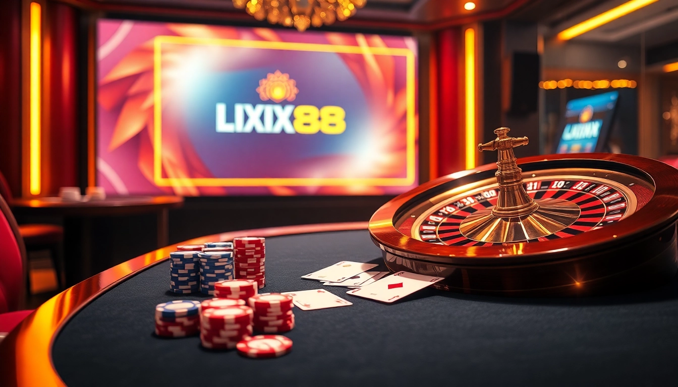 LIXI88 online casino featuring luxurious gaming elements and interactive interface.