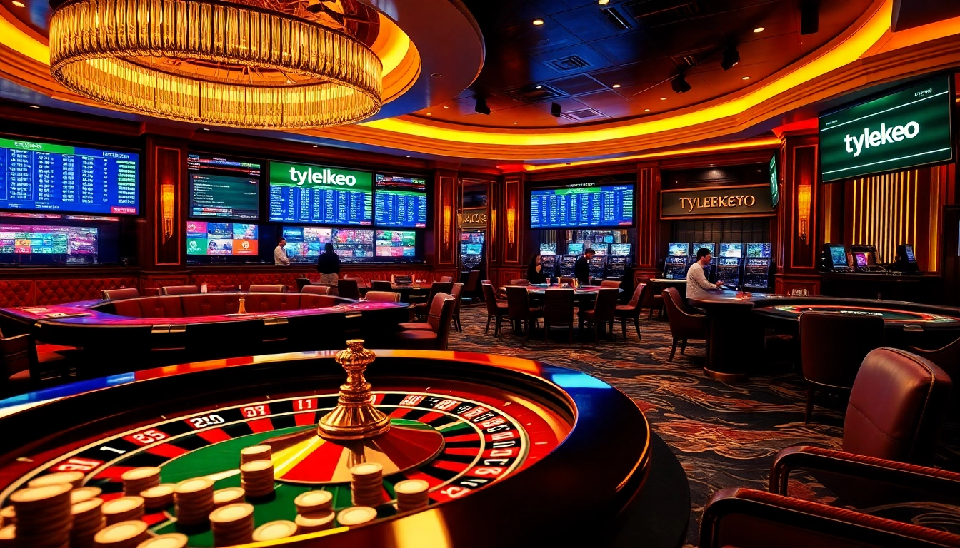 Engaging scene showcasing players betting at a casino table while exploring tylekeo odds and strategies.