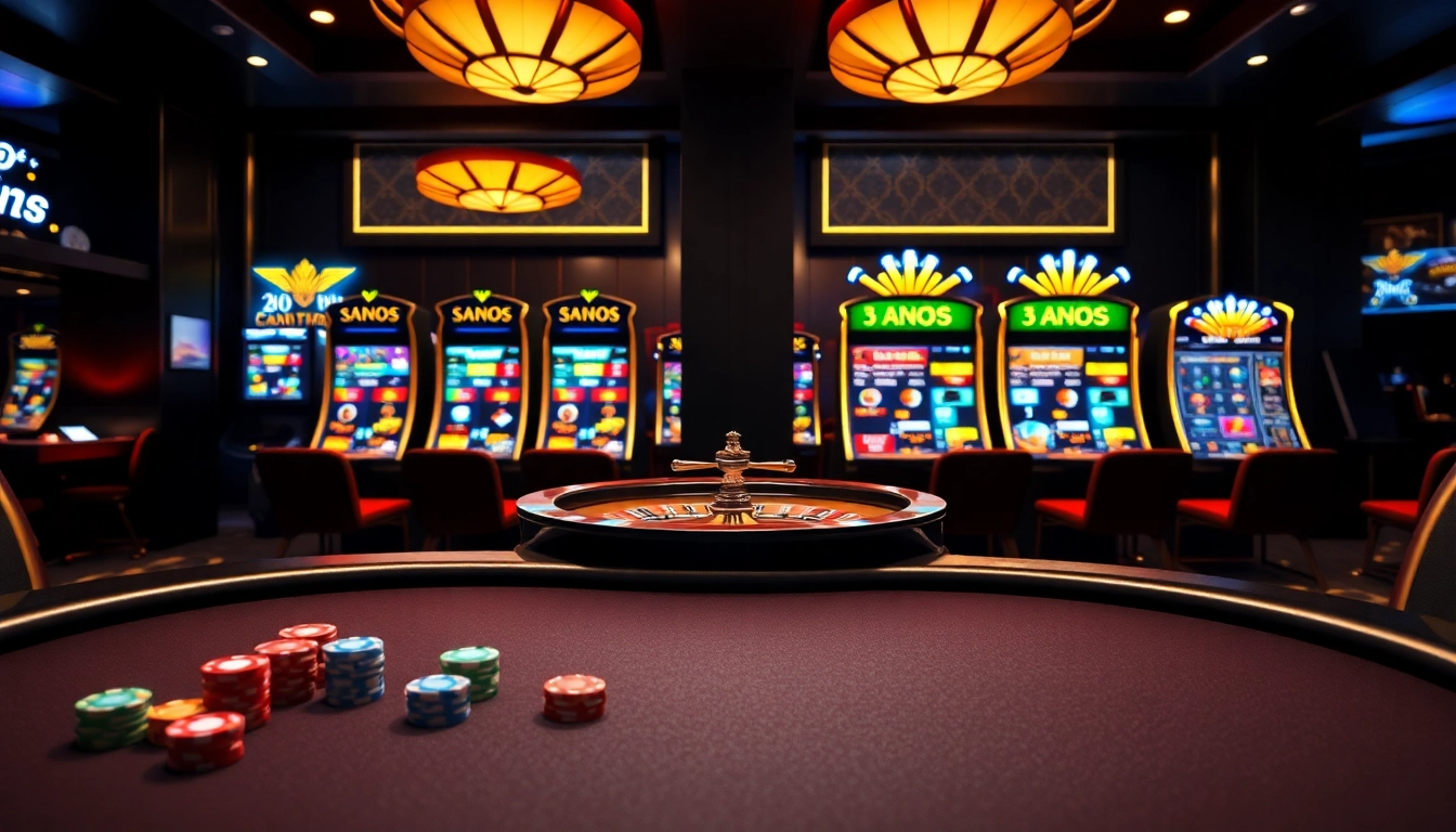 Interactive gambling scene at https://555winz.net/ showcasing luxury casino elements and player engagement.