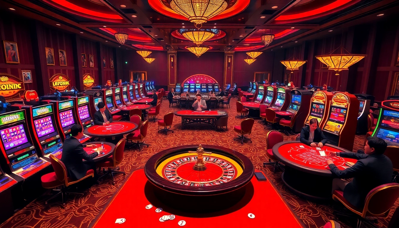Experience the excitement of the okfun casino with lively games and stunning decor.