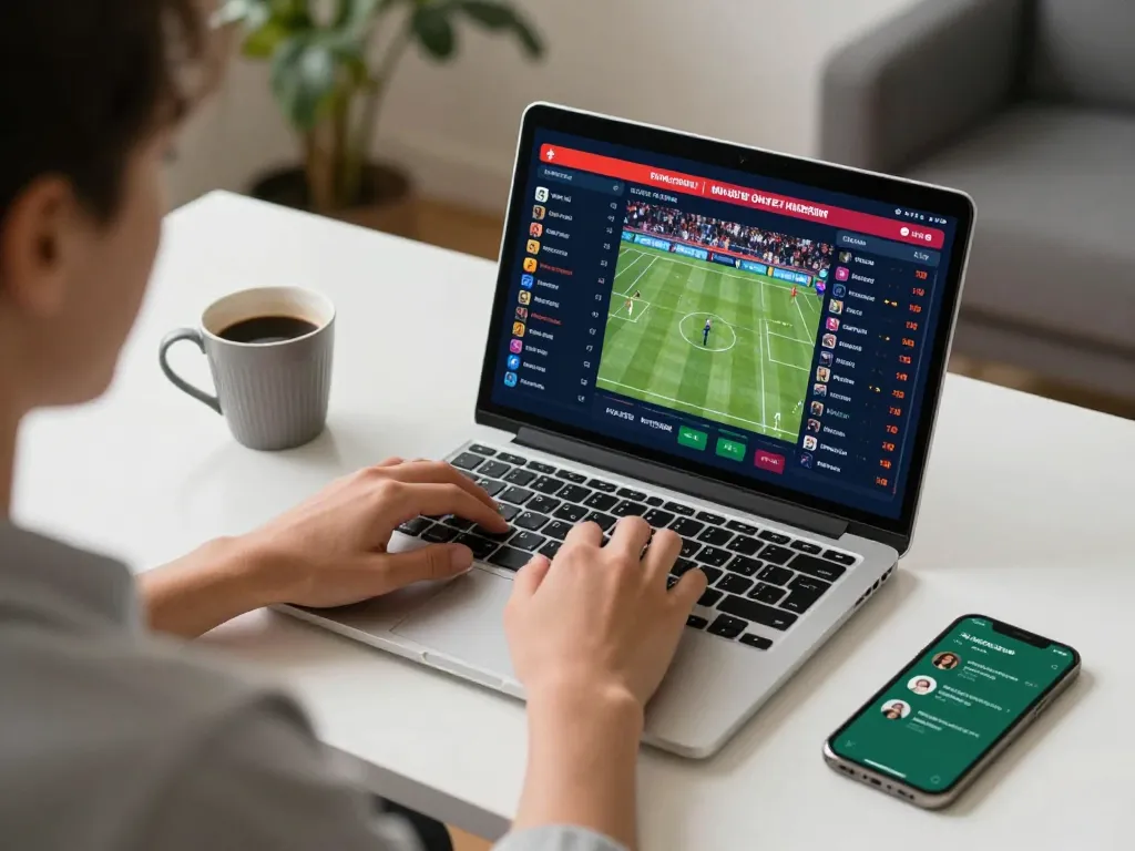 Engaging in live betting on 99ok platform with sports event odds displayed on screen.