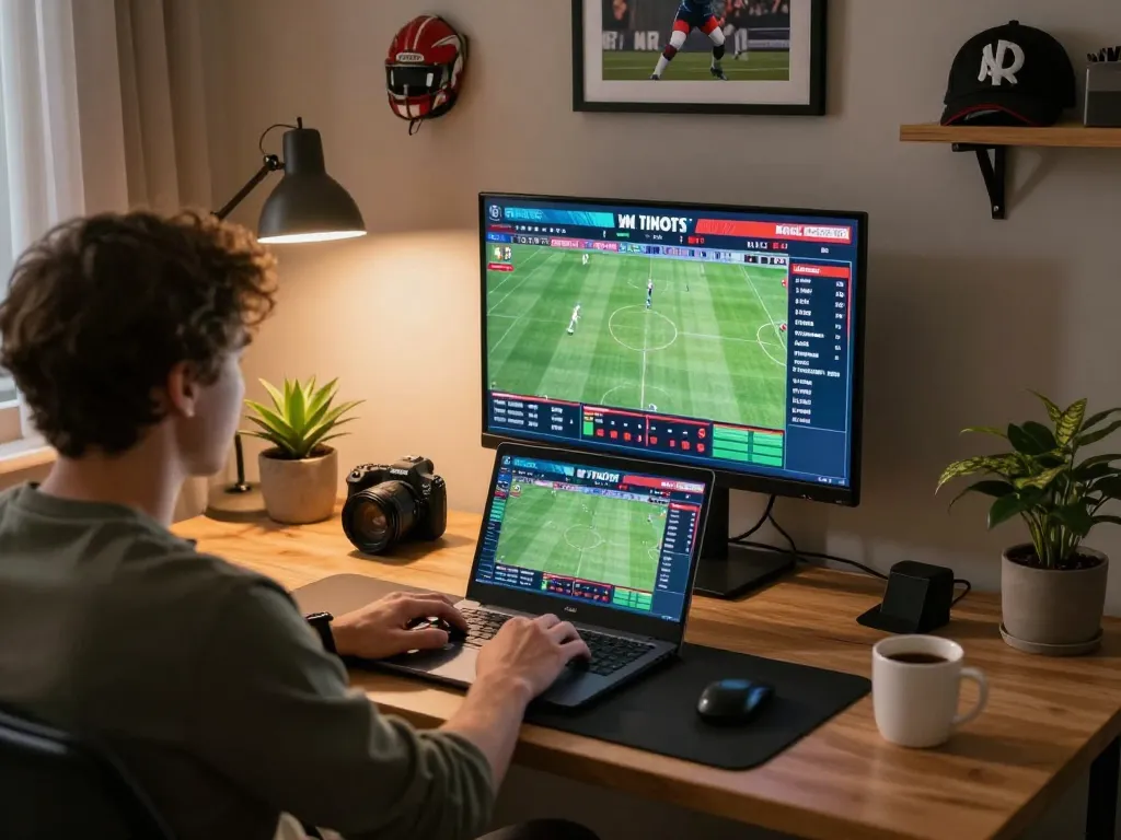 Betting excitement at 789win as user places live sports bets on laptop.