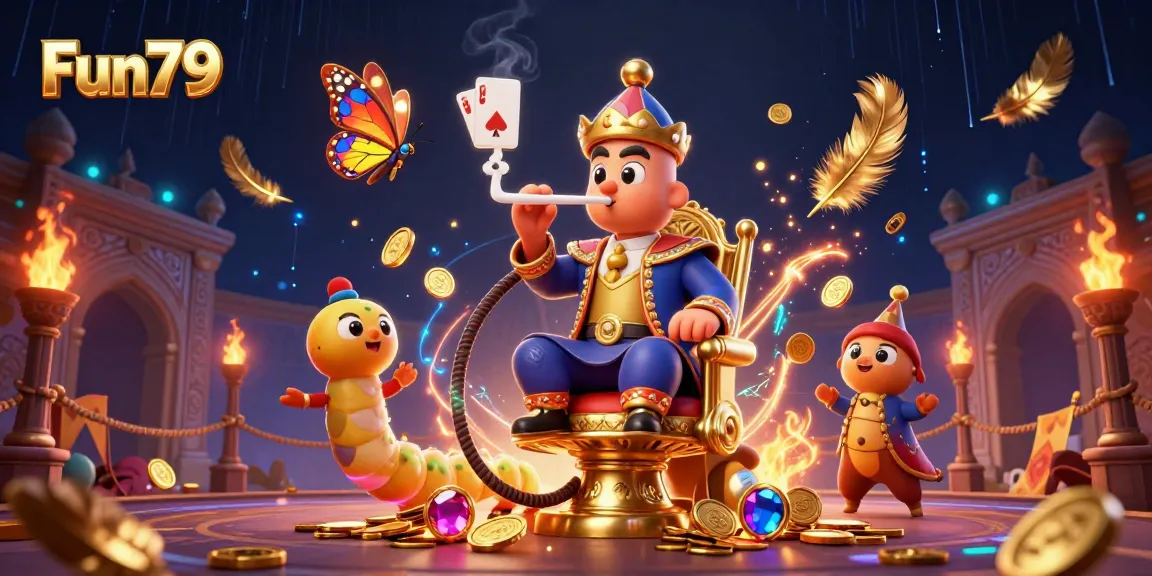 Experience thrilling gameplay at Fun79 with a spectacular 3D casino illustration showcasing vibrant elements.