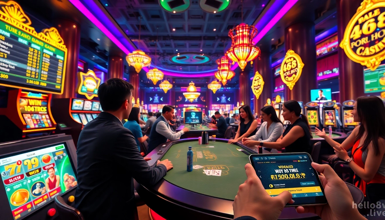 Engaging online casino experience at hello88win.live with players enjoying games.