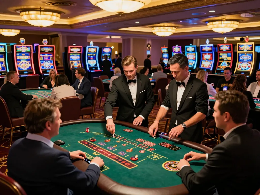 Players celebrating their wins at the Sunwingo casino with vibrant games and festive atmosphere.