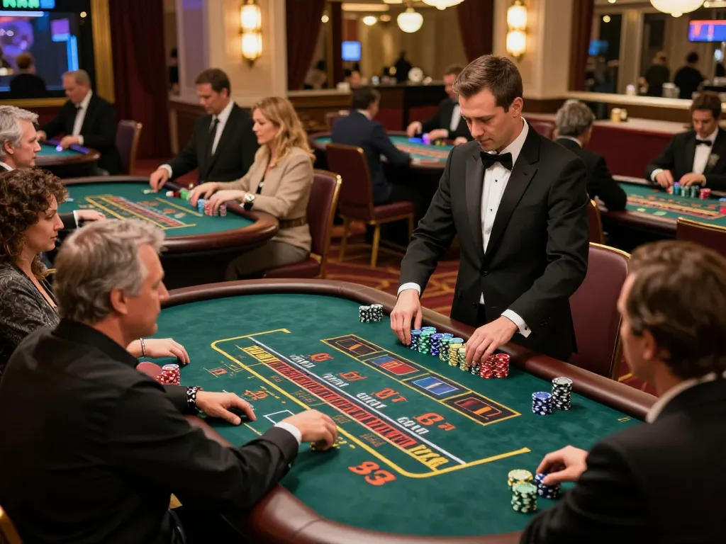Engaged players enjoying the excitement of Nk 88 live dealer games in a luxurious casino atmosphere.