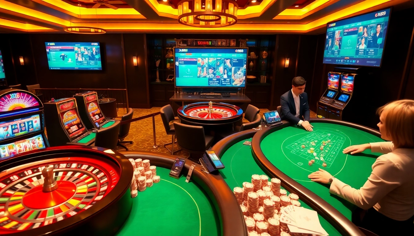 Engage with the thrilling atmosphere of xx88 casino gaming with vibrant tables and immersive betting.