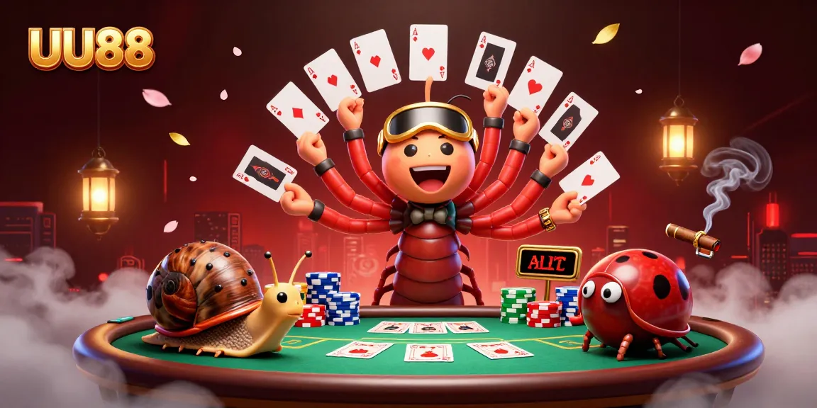 UU88 engages players with an exciting casino scene featuring unique characters and vivid game elements.