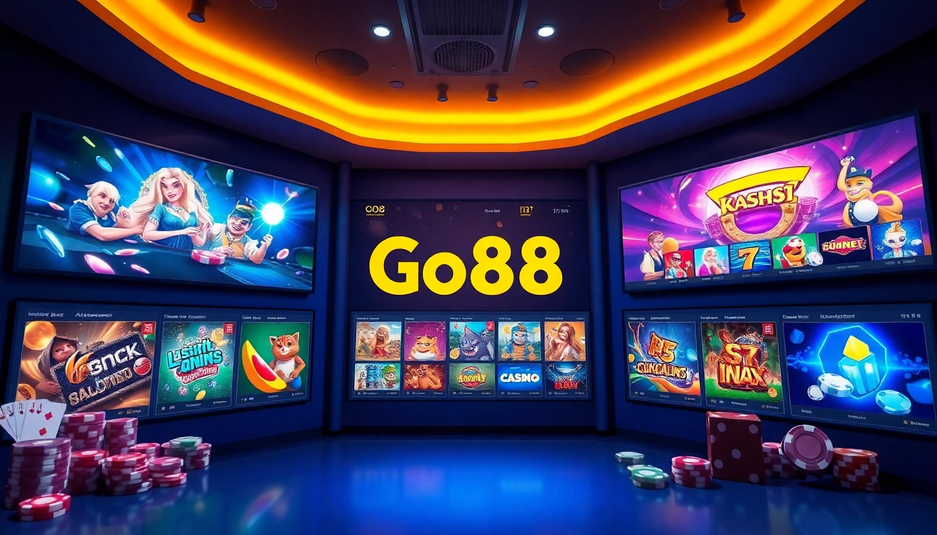 Cổng game Go88 showcasing vibrant casino games and user-friendly interface for engaging online gaming experience.