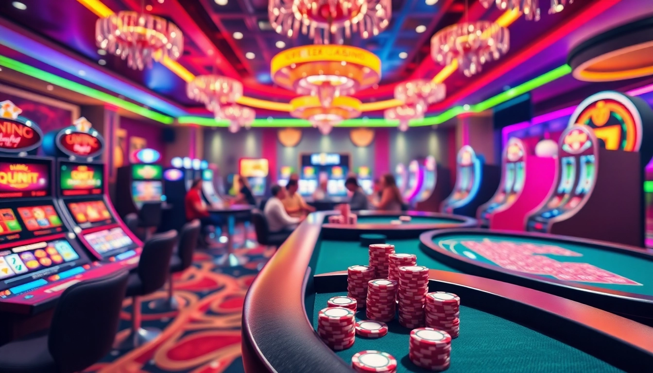 Experience the excitement of 5gbetbr.com.br with vibrant casino visuals showcasing engaging games.