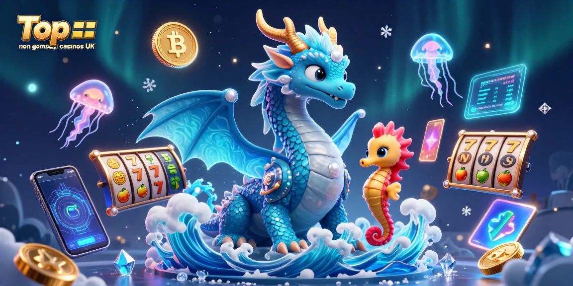 Play at top non gamstop casinos UK with exciting dragon-themed slots and vibrant neon visuals.