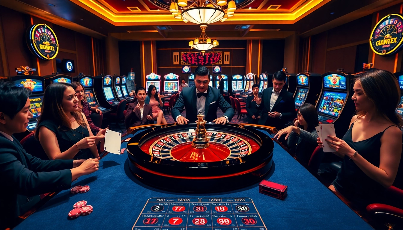 Players enjoying a thrilling roulette game at https://789pp.co.com/, surrounded by exciting casino elements.