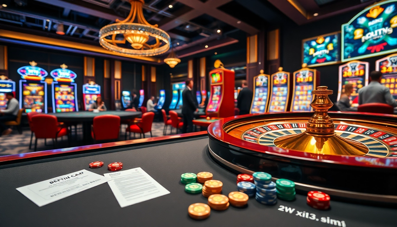 Players engaging with slot machines at https://23win.cn.com/, showcasing an exciting casino experience.