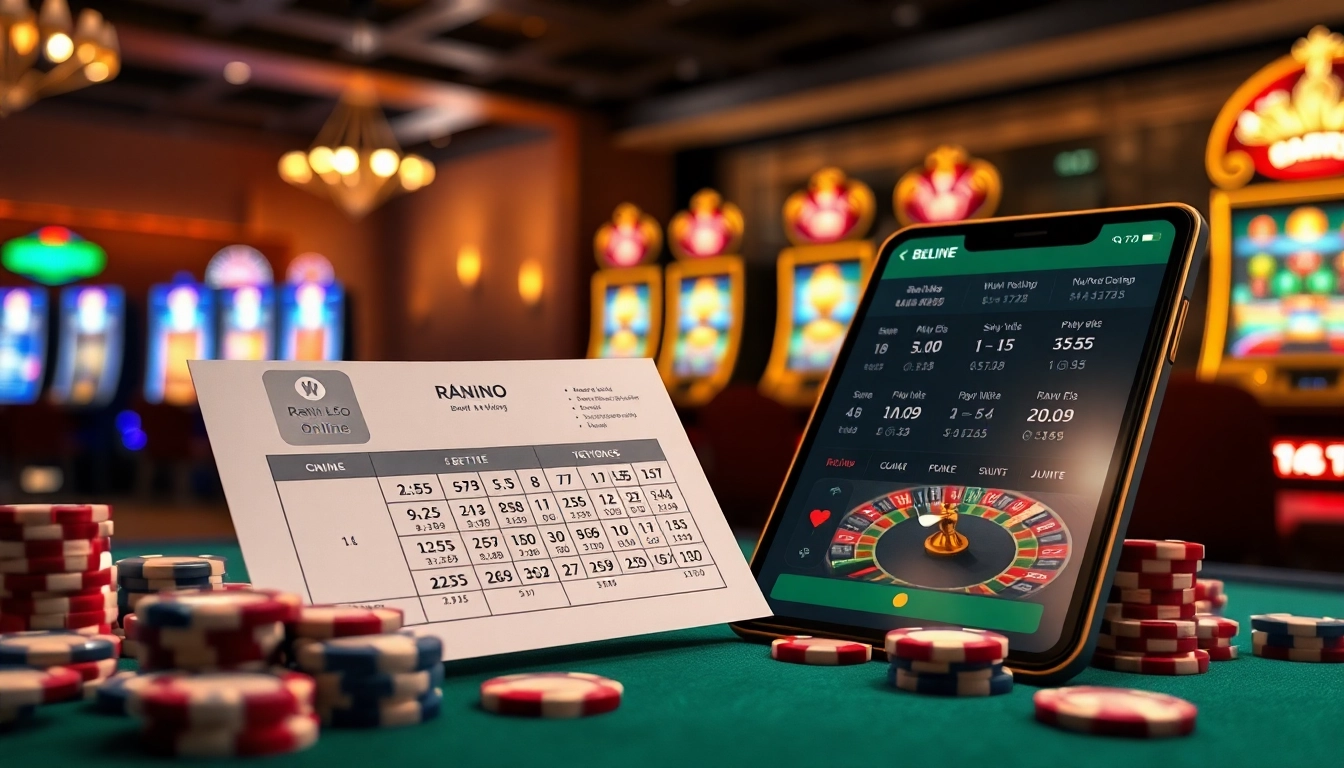 Engaging scene of Đánh Lô Đề Online featuring vibrant betting slips and a roulette wheel.