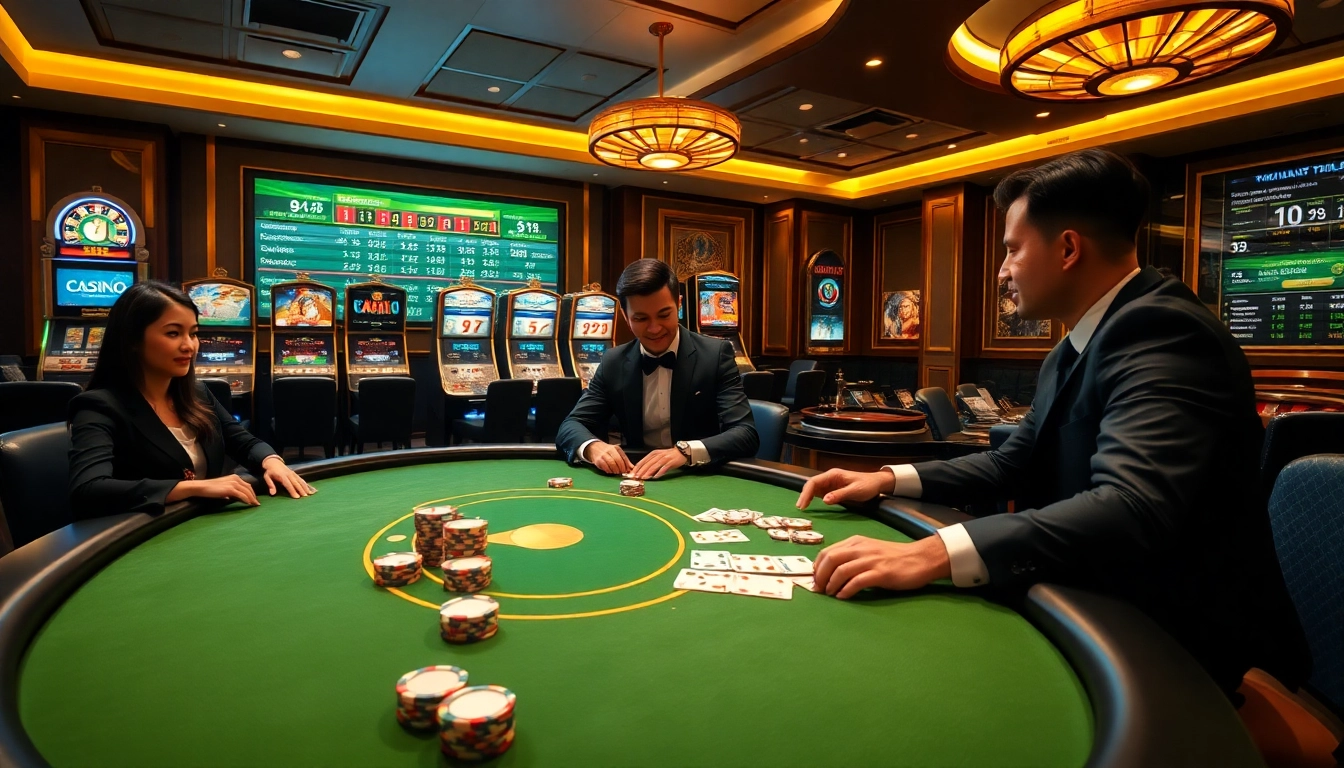 Experience thrilling online gambling at https://ax88.bid/ with luxurious gaming tables and vibrant betting action.