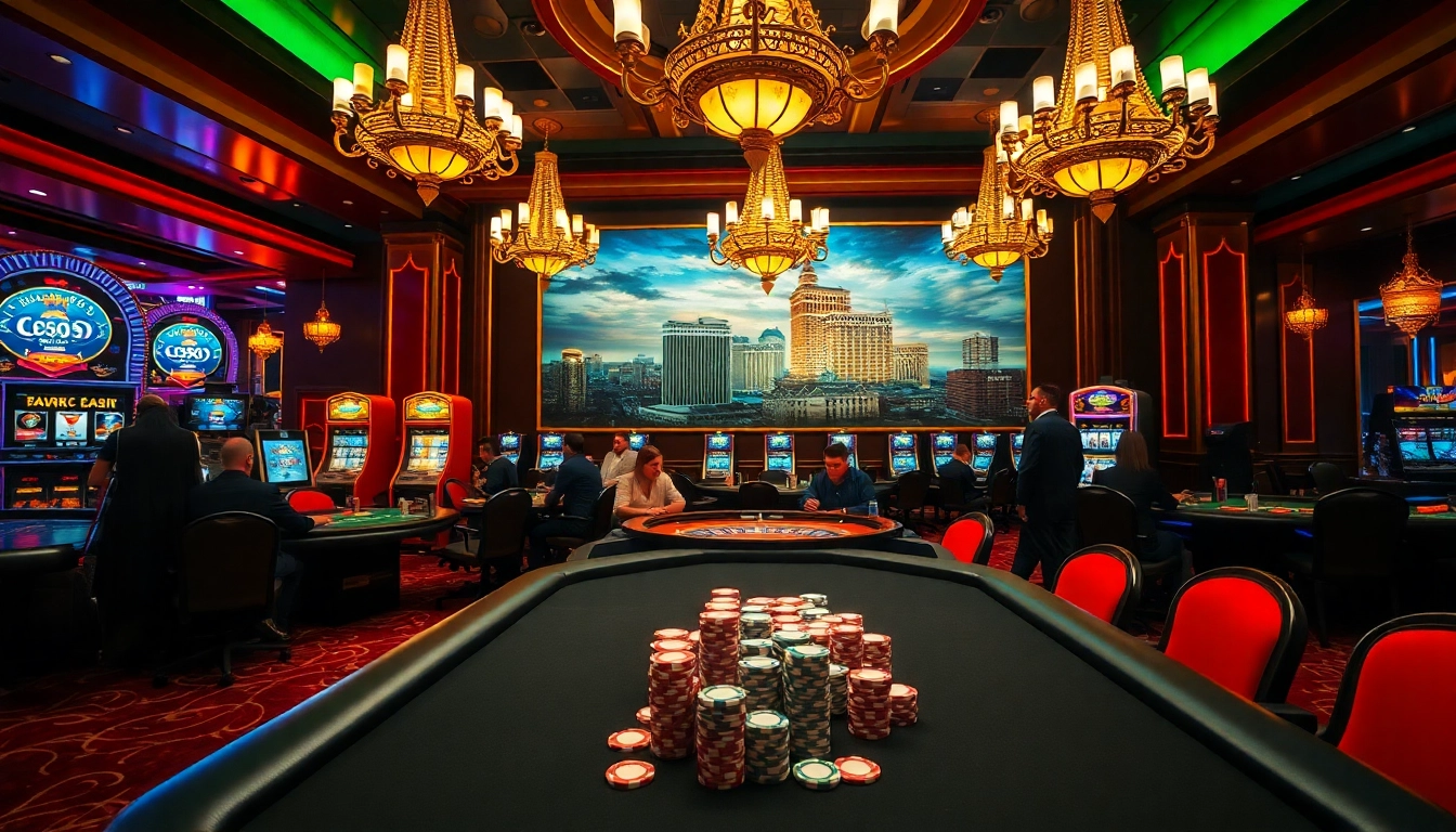 Experience the thrill of the 789p casino scene with vibrant tables and engaged players.