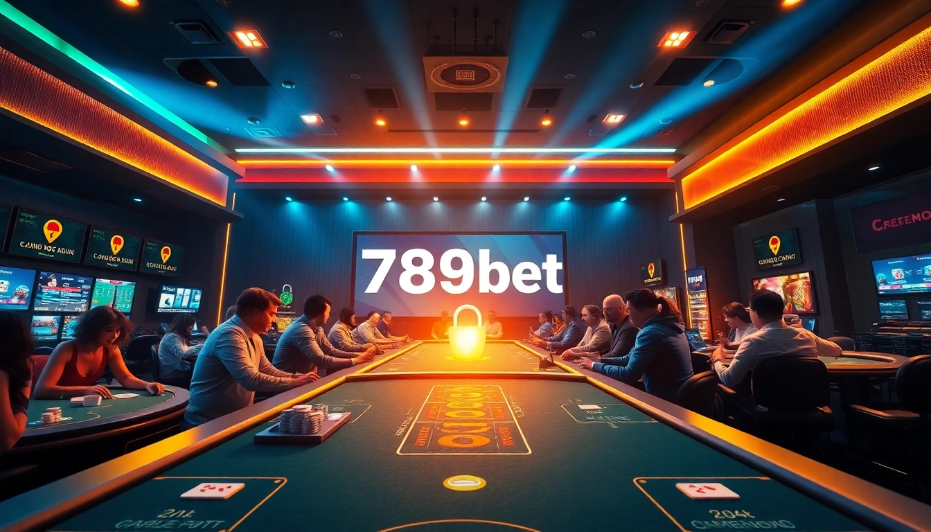Engaging 789bet online gambling scene with poker and sports betting.