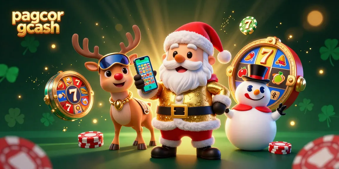 Experience pagcor gcash in action with Santa, his reindeer, and a money-themed snowman.