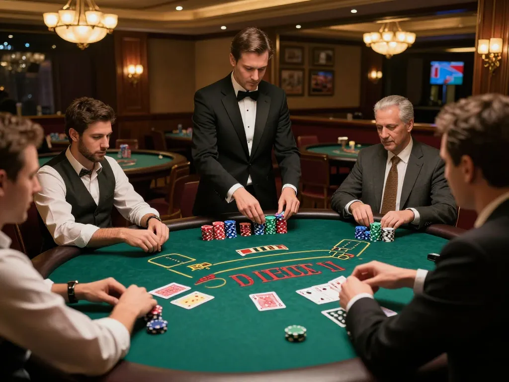Players engage in high-stakes blackjack at cm88, showcasing strategic gameplay and competitive atmosphere