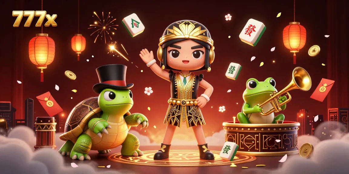 Experience thrilling gameplay at 777x with vibrant characters and rich casino elements like slots and Mahjong.