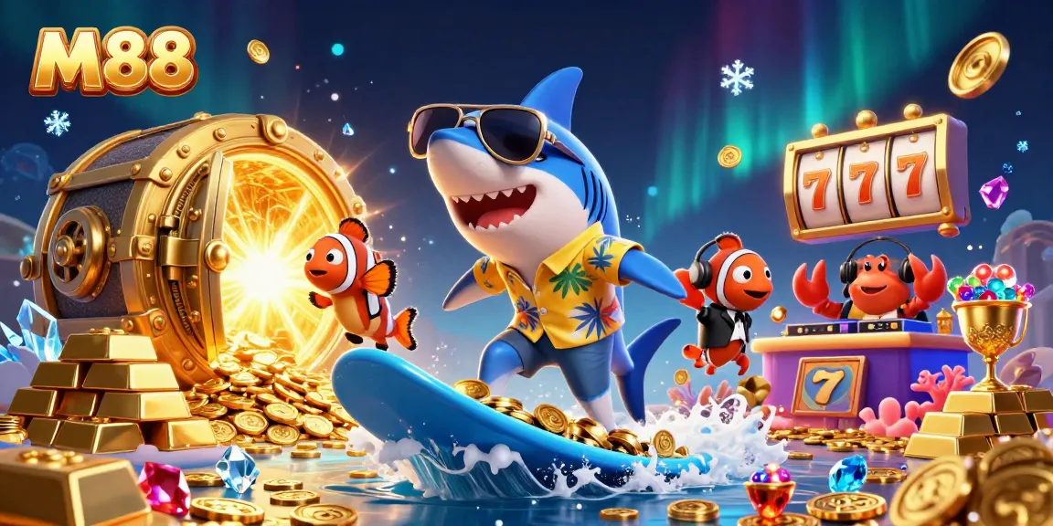 Experience thrilling M88 gameplay with vibrant 3D characters and dazzling casino elements.