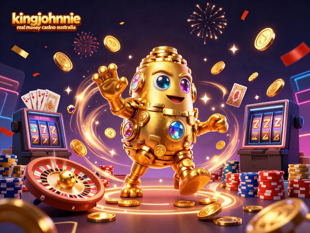 Experience the excitement at kingjohnnie real money casino australia with a vibrant 3D casino scene.