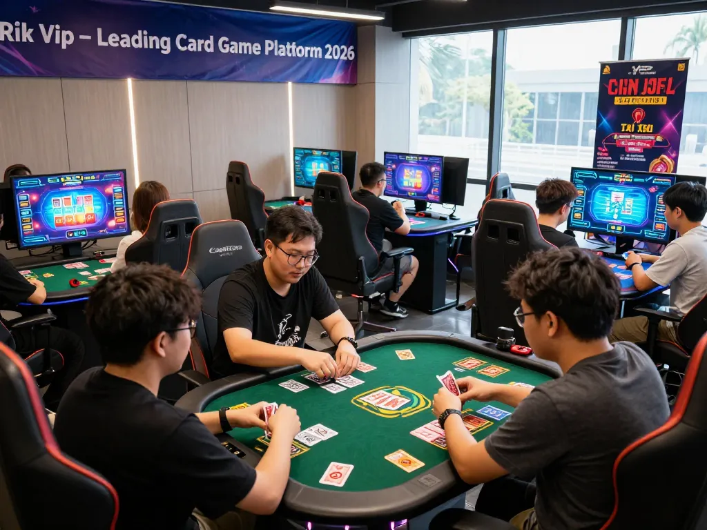 Engaged players at Rik Vip card games showcasing excitement and AI integration in 2026.