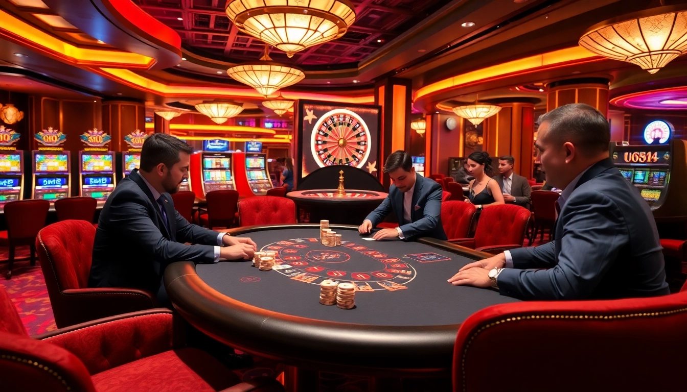 Experience exhilarating gameplay at https://xx88.boats/ with vibrant poker action in a luxurious casino setting.