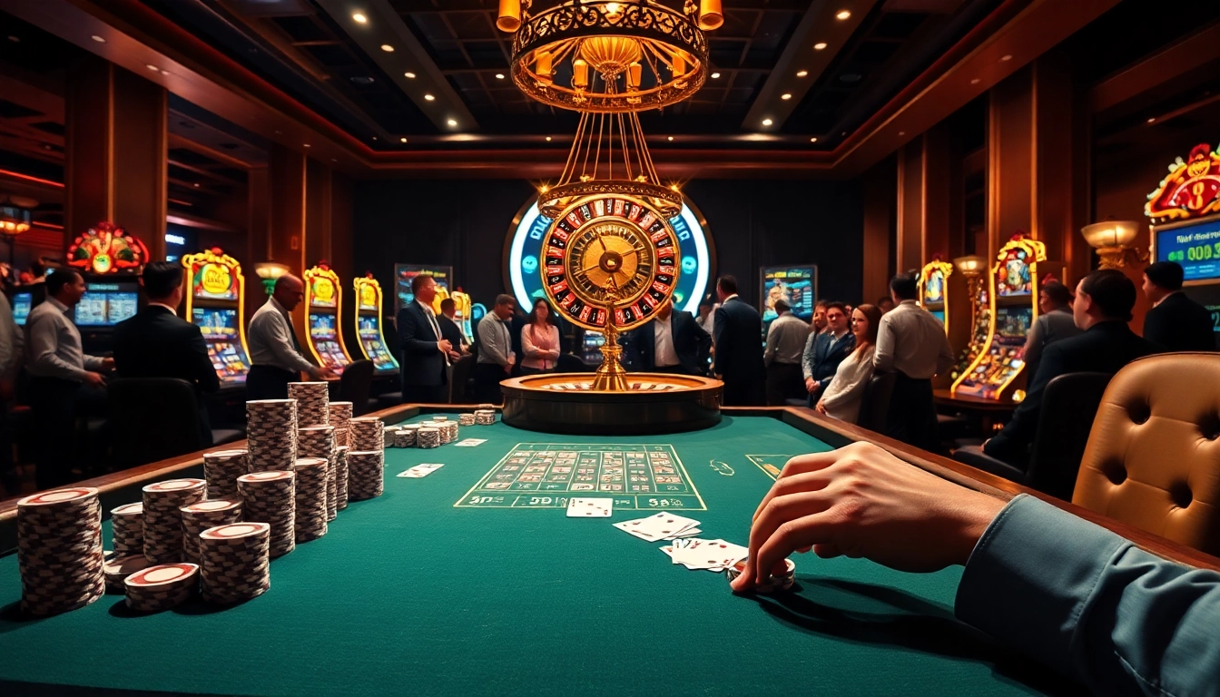 Engage in winning strategies at https://open88.bid/ with vibrant casino tables and modern gaming elements.