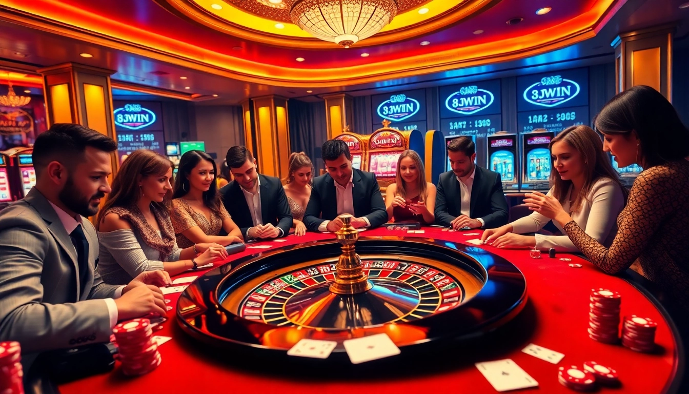 Engaging players enjoying high-stakes at Link 33win casino tables with vibrant visuals.