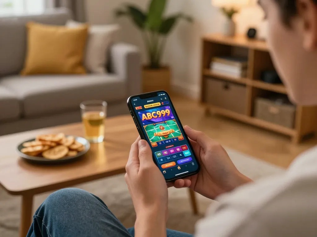Engaging gameplay on ABC999 plataforma with player actively using mobile app to place bets