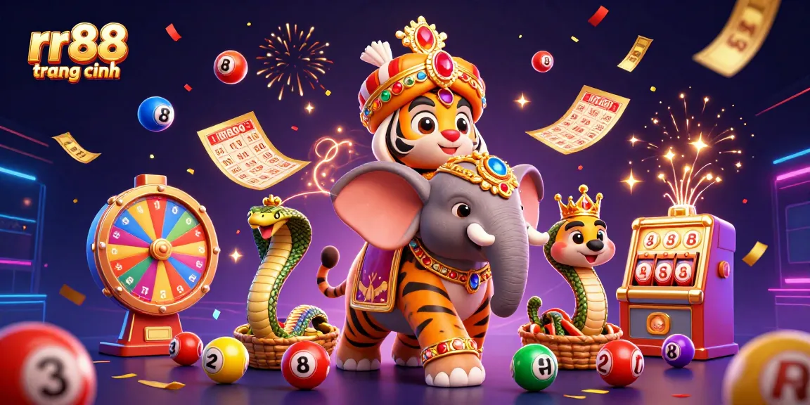 Experience thrilling gameplay at rr88 trang chính with a vibrant casino scene featuring elaborate characters and exciting elements.