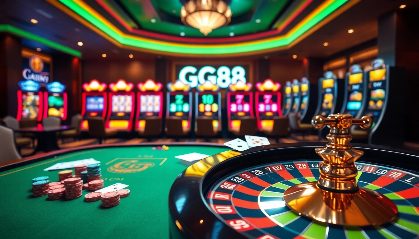 Engaging GG88 casino scene with vibrant tables and exciting gameplay.