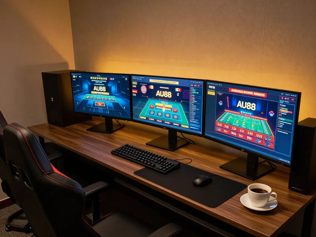 Experience thrilling gameplay with Au88 on multiple screens showcasing live dealer games