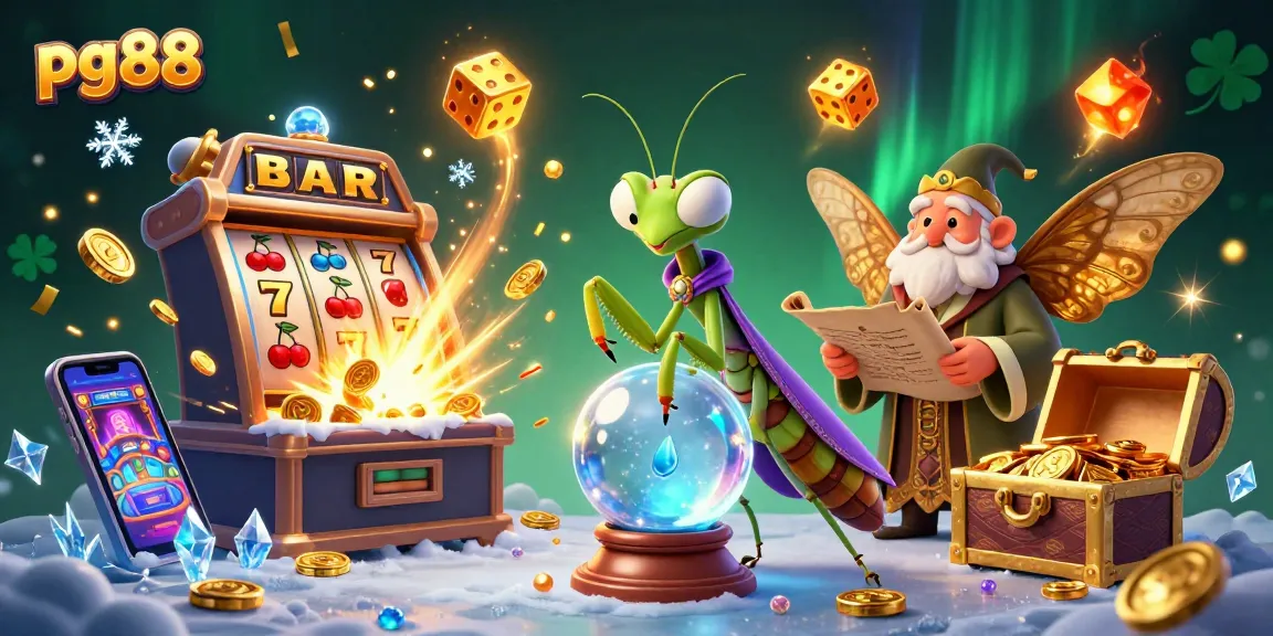 Spin the reels for jackpots at pg88 with 3D characters in a vibrant casino scene.