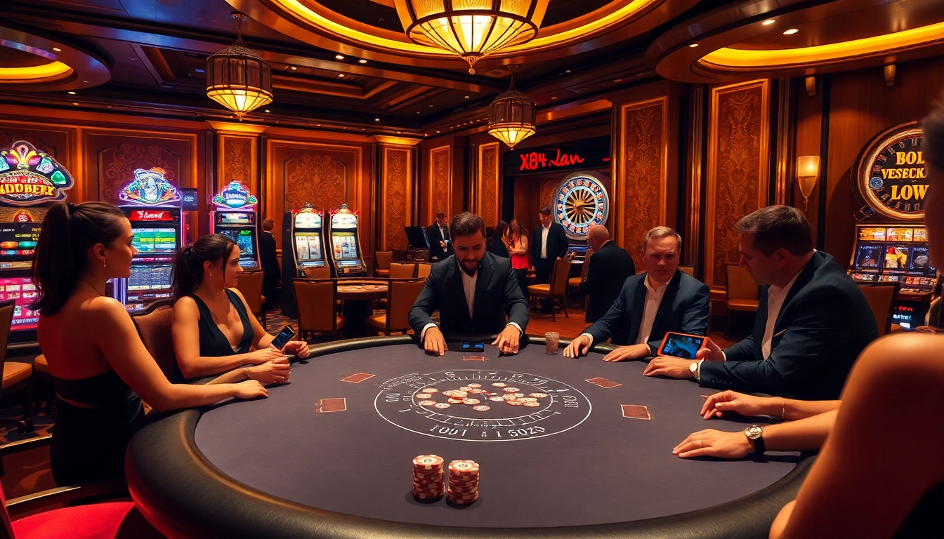 Experience the thrill of gambling with https://x88.law/ at a high-stakes poker table surrounded by excitement.