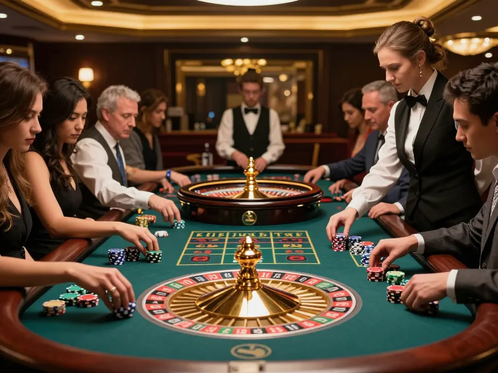 Players engaging at the roulette table, showcasing the exciting atmosphere of 88club.
