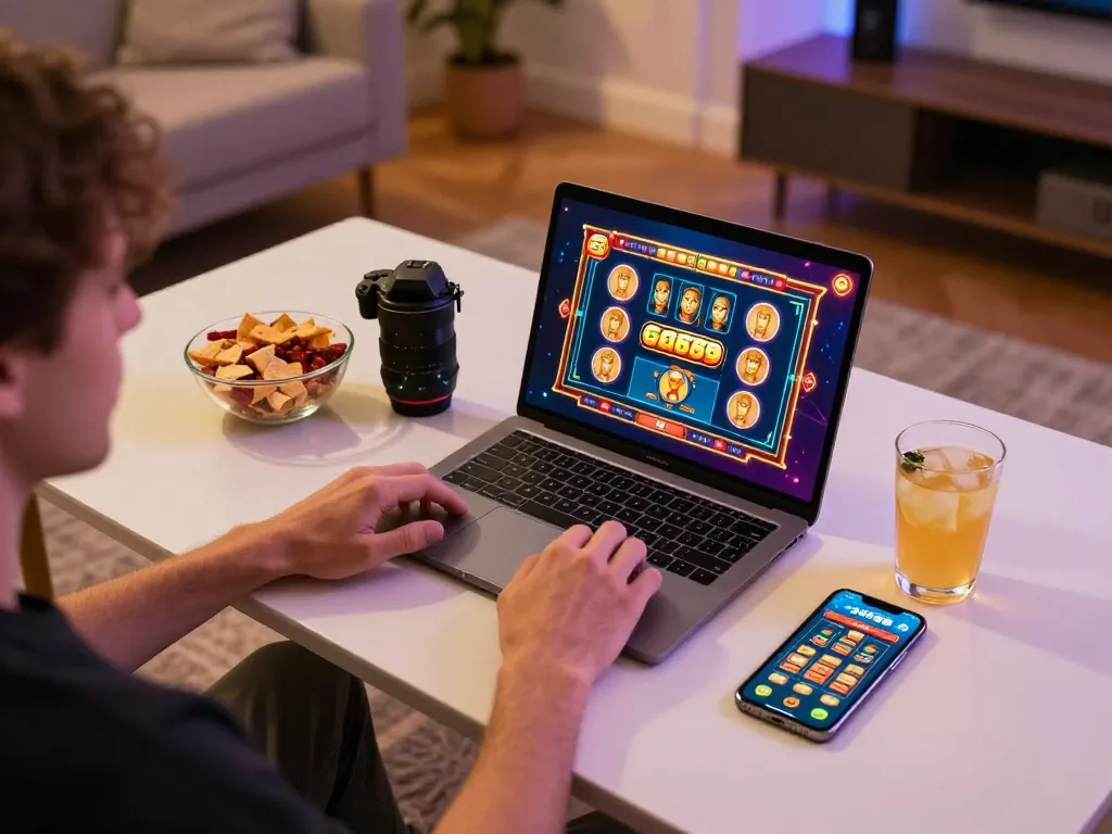 Player enjoying live dealer games on ga6789 app, enhancing online gaming experience.