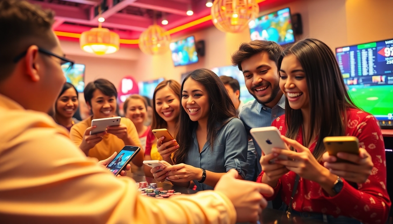Players enjoying a thrilling experience at UU88 online casino with engaging games and sports betting options.