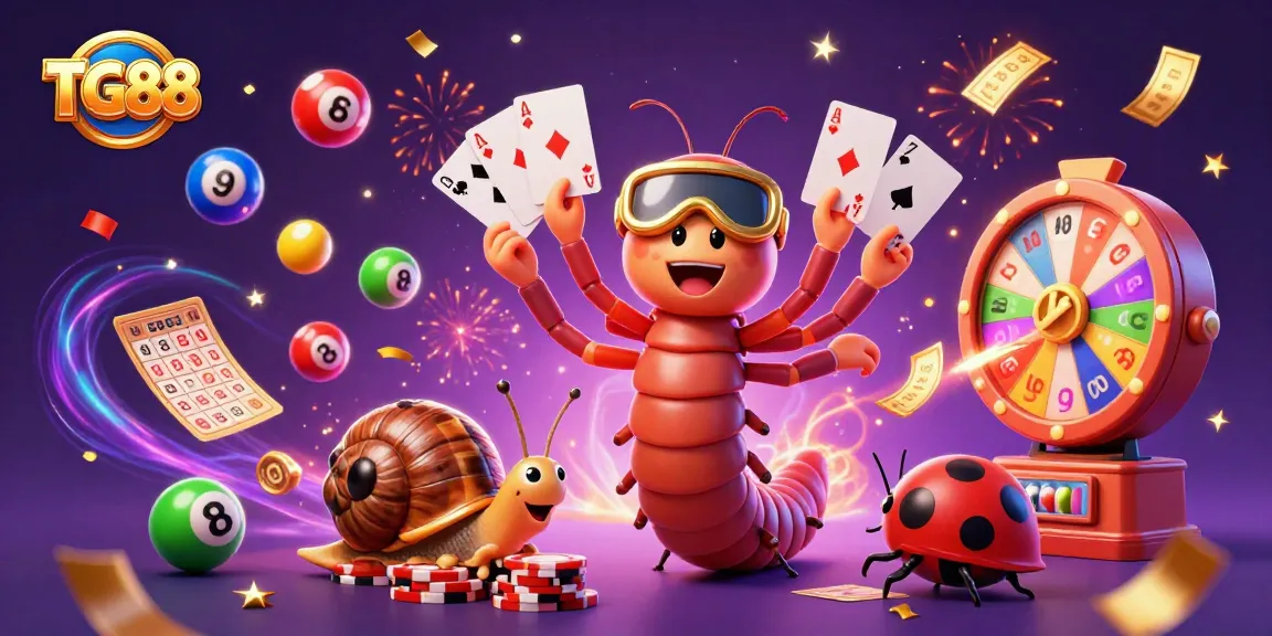 Experience the thrill of TG88 with lively characters and vibrant casino elements.