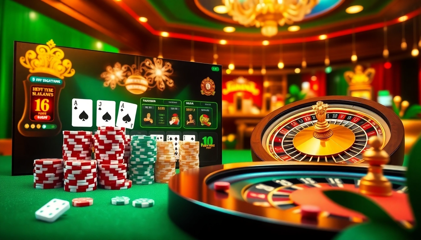 Experience the excitement of alo789 with an elegant online casino visual featuring poker chips and a roulette wheel.