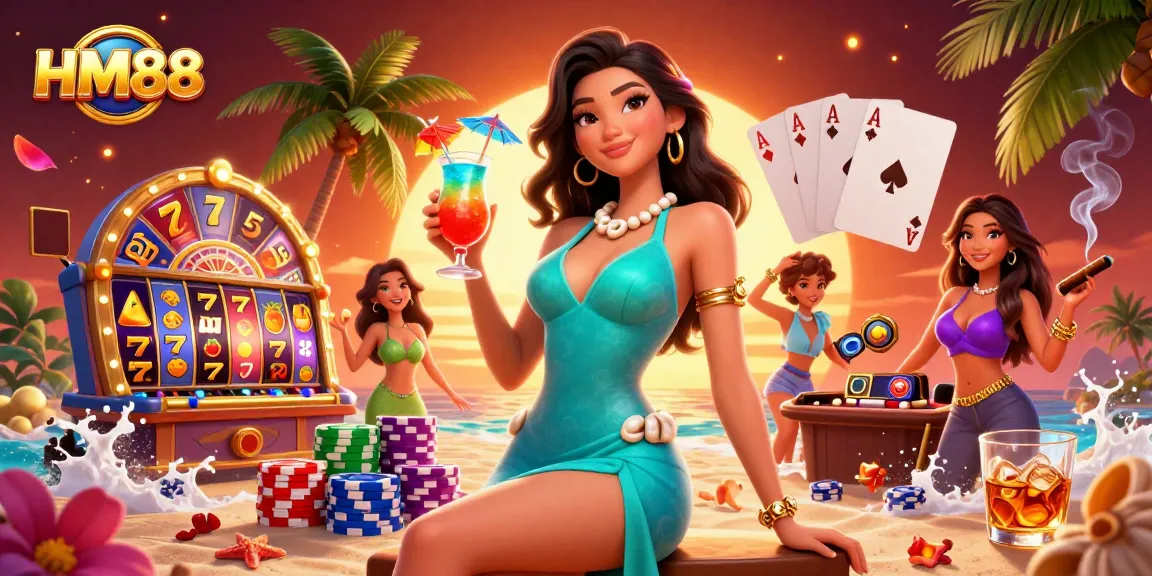 Experience thrilling gameplay at HM88 with glamorous vibes and captivating casino elements.