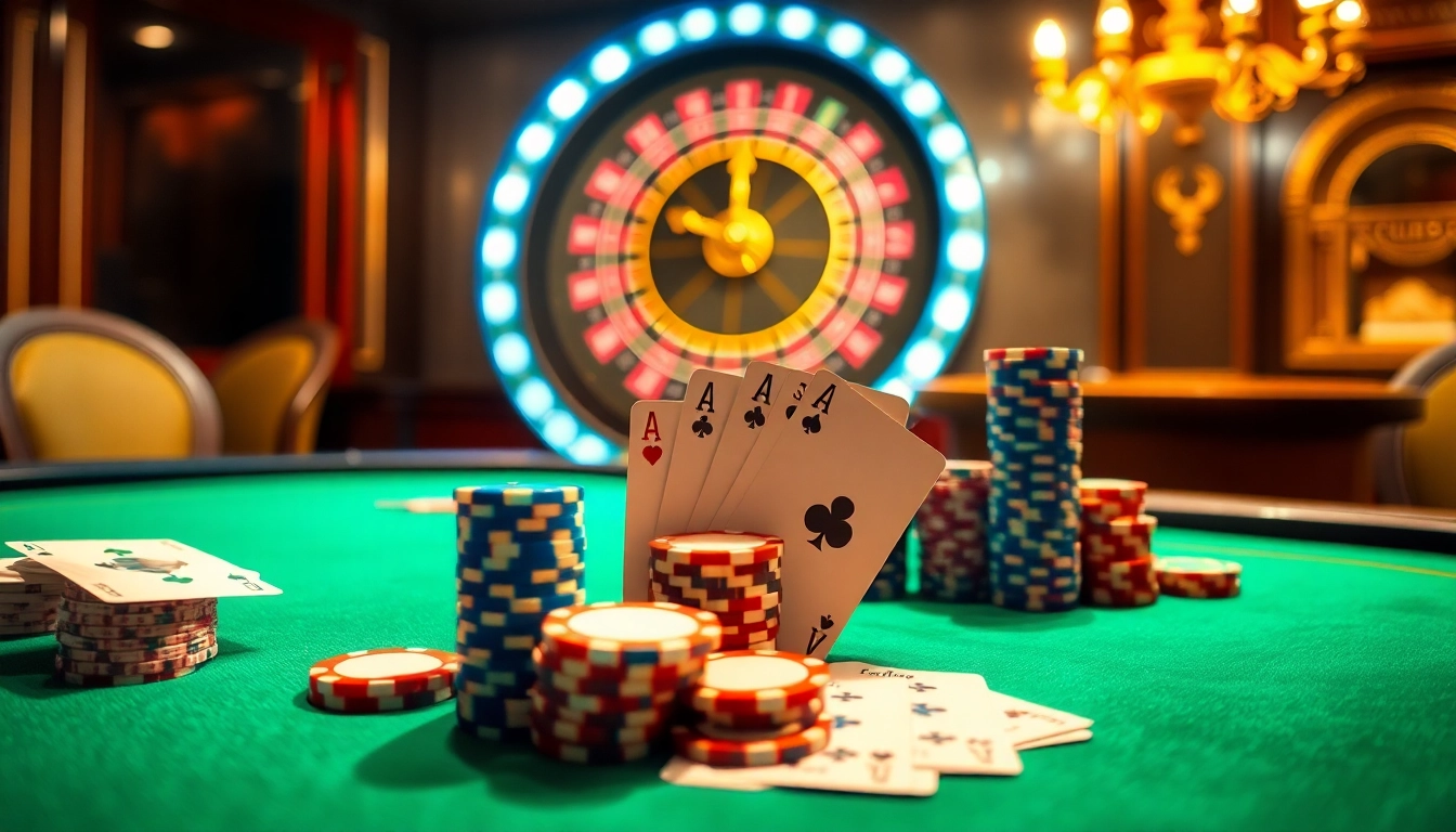 Experience the thrill of gambling at https://du88.sbs/ with vibrant poker tables and roulette lights.