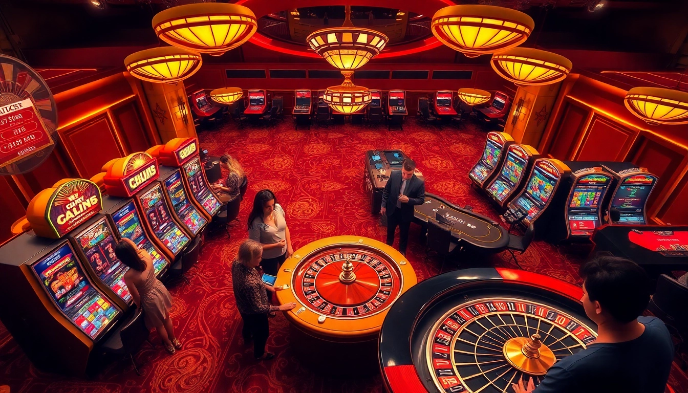 Engage with HitClub's stylish online casino interface showcasing poker tables and slot machines.