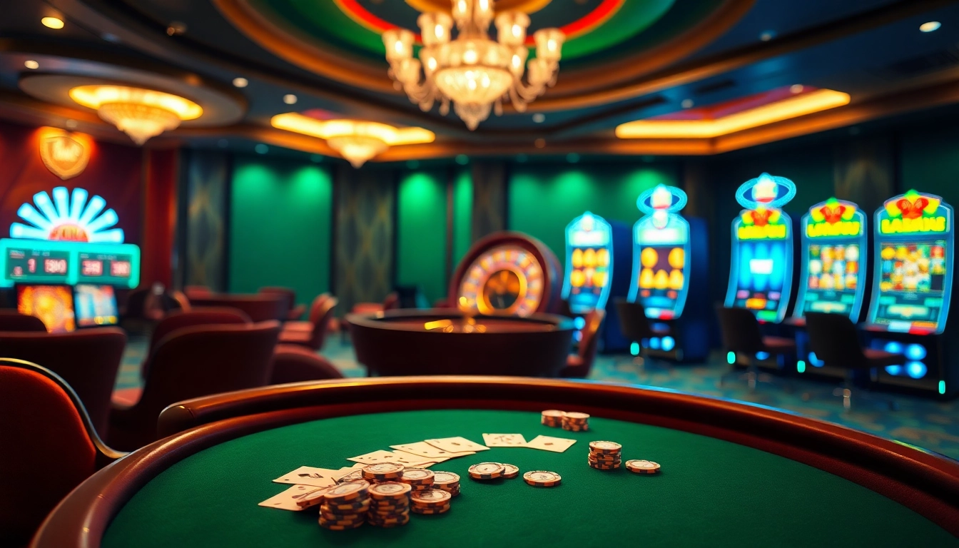 Experience thrilling gameplay at VB88 with vibrant poker chips and a luxurious casino table.